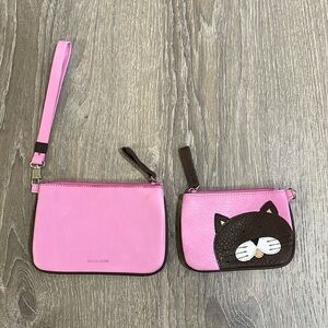 Pink Coin Pouches, Cat Themed